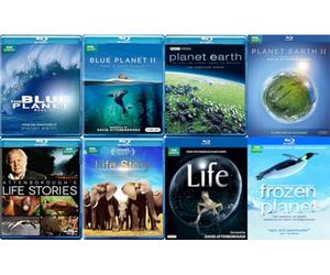 David Attenborough 8-Volume BBC Earth Blu-ray Collection: Blue Planet / Blue Planet II / Planet Earth / Planet Earth II / Life / Life Stories / Life Story / Frozen Planet