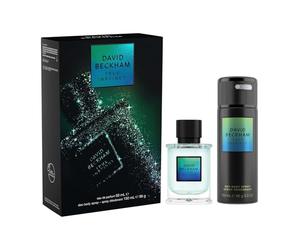 David Beckham Coffret cadeau True Instinct, eau de parfum 50 ml et déodorant spray 150 ml, parfum ambre boisé pour lui