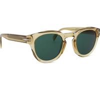 DAVID BECKHAM Homme DAVID BECKHAM DB 7041/S FLAT FMP/MT Lunettes de soleil Acétate Ocre Gris Ronde Miroir