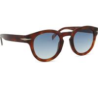 DAVID BECKHAM Homme DAVID BECKHAM DB 7041/S FLAT WR9/08 Lunettes de soleil Acétate Havane /Marron Bleu clair Ronde Ombré