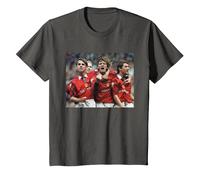 David Beckham et Gary Neville Manchester United Football T-Shirt, Enfant, Asphalte, 12 Ans