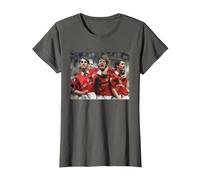 David Beckham et Gary Neville Manchester United Football T-Shirt, Femme, Asphalte, S