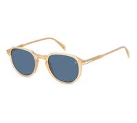 DAVID BECKHAM Homme DAVID BECKHAM DB 1140/S HAM/KU Lunettes de soleil Acétate Champagne Bleu Géométrique