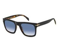 DAVID BECKHAM Homme DAVID BECKHAM DB 7000/S FLAT WR7/08 Lunettes de soleil Acétate Noir / La Havane Bleu Carré Ombré