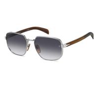 DAVID BECKHAM Homme DB 7121/G/S WIJ/9O Lunettes de soleil Métal Ruthénium Gris Carré Ombré