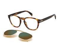 David Beckham Lunettes de Soleil DB 1117/CS RED HAVANA GOLD/GREEN FOLDING CLIP ON 50/20/145 homme
