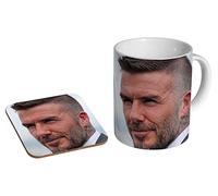 David Beckham Tasse à café en céramique + dessous-de-verre Coffret cadeau
