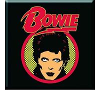 David Bowie Aimant de réfrigérateur Flash Logo Nue Officiel 76 mm x 76 mm Taille Unique