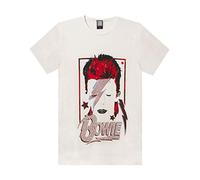 David Bowie Amplified Aladdin Sane White Album Diamante T-Shirt