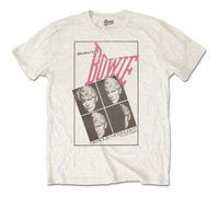 David Bowie Bowts30mnat04 T-Shirt, Blanc, XL Mixte