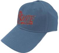 David Bowie - Casquette de baseball Logo pour homme/femme unie RO6211 (Taille unique) (Bleu jean/rouge)