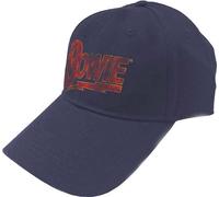 David Bowie - Casquette de baseball Logo pour homme/femme unie RO6211 (Taille unique) (Bleu marine/Rouge)