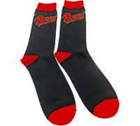 David Bowie - Chaussettes pour homme/femme unie RO8251 (40,5 EU - 45,5 EU) (Noir/Rouge)