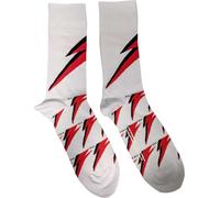 David Bowie - Chaussettes pour homme/femme unisexe RO6597 (40,5 EU - 45,5 EU) (Blanc/Rouge/Noir)