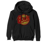 David Bowie - Felpa # S Unisex Black # Vintage Diamond Dogs Logo [Import]
