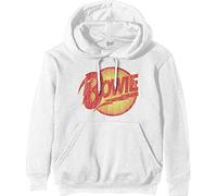 David Bowie - Felpa # XXS Unisex White # Vintage Diamond Dogs Logo [Import]