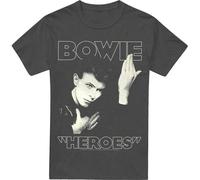 David Bowie - "Heroes Cover" T-shirt homme/femme unie TV17454 (S) (Charbon de bois)