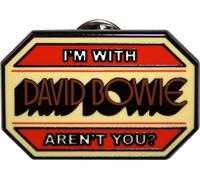 David Bowie - "I'm With..." Badge, épingle en alliage de zinc RO14305 (taille unique) (Rouge/Jaune)