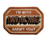 Rock Off officially licensed products David Bowie Im With David Bowie Aren't You? Woven Patch Size Accessory Size
