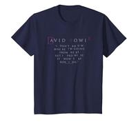 David Bowie - Je promets Que ce ne Sera Pas ennuyeux T-Shirt, Enfant, Bleu Marine, 10 Ans