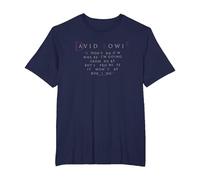 David Bowie - Je promets Que ce ne Sera Pas ennuyeux T-Shirt, Homme Grandes Tailles, Bleu Marine, 4X Tall