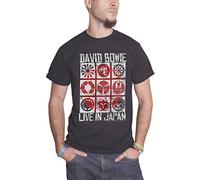 David Bowie Live In Japan tour Affiche nouveau officiel Homme Noir T Shirt