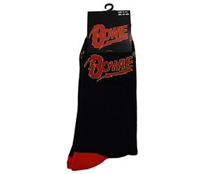 David Bowie 'Logo' (Noir) Chaussettes (Taille unique = EUR 41-45)