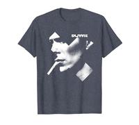 David Bowie Music Rock Cross Smoke T-Shirt, Homme, Bleu Chiné, 5XL