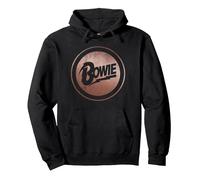 David Bowie Music Rock Rose Gold Circle Sweat à Capuche, Unisexe pour Adultes, Noir, S