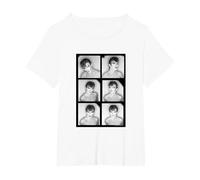 David Bowie Scary Monsters Rouleau de Film Chris Duffy Photography T-Shirt, Femme Grandes Tailles, Blanc, 2X
