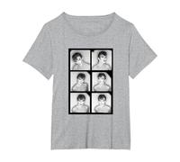 David Bowie Scary Monsters Rouleau de Film Chris Duffy Photography T-Shirt, Femme Grandes Tailles, Gris Chiné, 5X