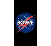 David Bowie Serviette de bain Lightning Bolt 70 x 140 cm 100 % coton Qualité velours NASA Heroes Starman Space Oddity Rebel Dance Musik Rock Pop Serviette de plage Serviette de bain