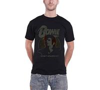 David Bowie - T-Shirt # S Black Unisex # Vintage Ziggy [Import]