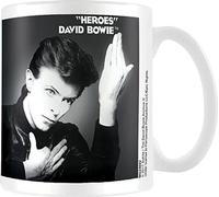 David Bowie - Tasse à café "Heroes" BS3830 (taille unique) (Noir/Blanc/Gris)