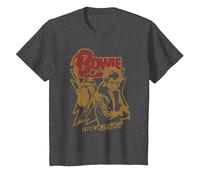 David Bowie - Tour du Monde 1972 T-Shirt, Enfant, Chiné Foncé, 8 Ans