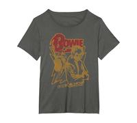 David Bowie - Tour du Monde 1972 T-Shirt, Femme Grandes Tailles, Asphalte, 1X