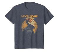 David Bowie - Triangle T-Shirt, Enfant, Bleu Chiné, 4 Ans