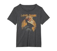 David Bowie - Triangle T-Shirt, Femme Grandes Tailles, Chiné Foncé, 2X