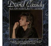 DAVID CASSIDY - HIS GREATEST HITS LIVE LP (VINYL) UK STARBLEND 1986