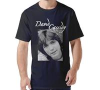 David Cassidy Mens Tshirt Black Round Neck Short Sleeves Tops Clothing Manches Courtes(X-Large)