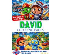 David Coloring Pages: Awesome Impact! Your name on every page - David coloring book - 6x9" - 50x David coloring page - Perfect Gift