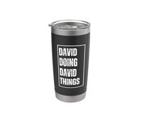 David Doing David Things - Funny First Name Birthday Gobelet isotherme en acier inoxydable double paroi