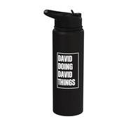 David Doing David Things - Funny First Name Birthday Stainless Steel Insulated Water Bottle