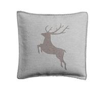 David Fussenegger 8709 Sylt Housse de Coussin Motif cerf 50 x 50 cm 50 x 50 cm Gris Clair