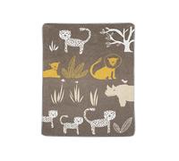 David Fussenegger Couverture pour bébé - Marron - avec Motif Jungle - en Coton - 70 x 90 cm - Moelleuse et Douce