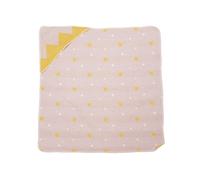 David Fussenegger Babydecke mit Kapuze Kronen 80x80cm altrosa