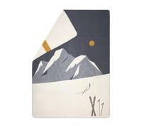 David Fussenegger Couverture douillette Ski&Spuren - 150 x 200 cm - Couverture de canapé moelleuse en coton recyclé - Produit durable - Certifié ÖkoTex100 GRS - Fabriqué en Autriche - Couleur : gris