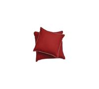 DAVID FUSSENEGGER Housse de coussin avec point décoratif 50x50cm (Rouge) rouge