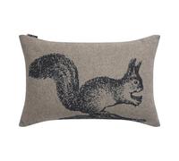 David Fussenegger Housse de coussin écureuil - 40 x 60 cm - En coton recy abrication durable - Certifié ÖkoTex100 GRS - Fabriquée en Autriche - Couleur fumée