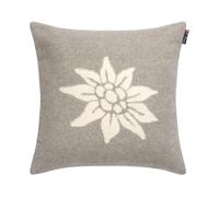 David Fussenegger Housse de coussin Edelweiss 40 x 40 cm - Douce et douillette - En coton recyclé - Fabriquée de manière durable - Certifié ÖkoTex100 GRS - Fabriquée en Autriche - Couleur fumée